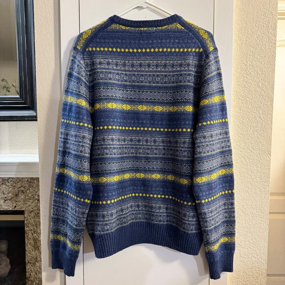 Brooks Brothers 346 Pure Lambswool Fair Isle Men’s Sweater Size Large Preppy - Picture 2 of 6